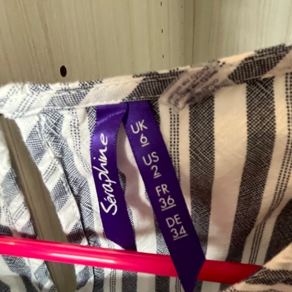 Seraphine Gray Striped Midi Dress - Picture 10 of 10